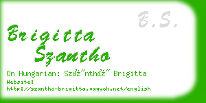 brigitta szantho business card